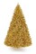 Perfect Holiday Full Bodied Metallic Gold Tinsel Tree with White Stand